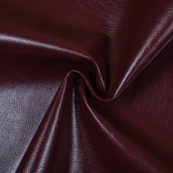 Ткань Дерматин (Кожзам) для мебели (Ширина 138см), цвет Бордовый (на отрез) в Мурманске