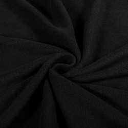 Ткань Флис Односторонний 180 гр/м2 (Ширина 150см), цвет Черный (на отрез) в Мурманске