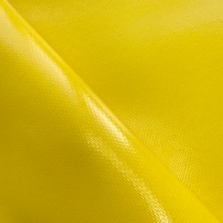 Ткань ПВХ 600 гр/м2 плотная (Ширина 1,5м), цвет Жёлтый (на отрез) в Мурманске