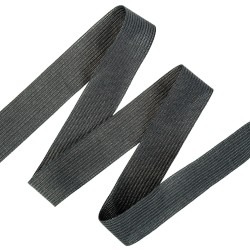 Окантовочная лента-бейка, цвет Чёрный 22мм (на отрез) в Мурманске