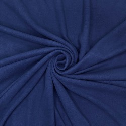 Ткань Флис Односторонний 130 гр/м2 (Ширина 150см), цвет Темно-синий (на отрез) в Мурманске