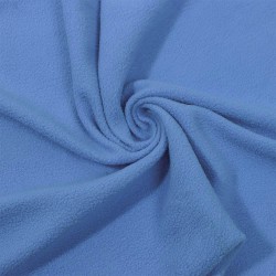 Ткань Флис Односторонний 130 гр/м2 (Ширина 150см), цвет Голубой (на отрез) в Мурманске