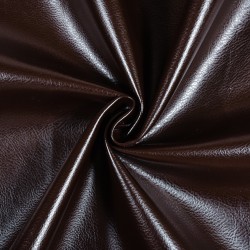 Ткань Дерматин (Кожзам) для мебели (Ширина 138см), цвет Темно-Коричневый (на отрез) в Мурманске