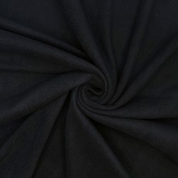Ткань Флис Односторонний 130 гр/м2 (Ширина 150см), цвет Черный (на отрез) в Мурманске
