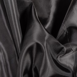 Ткань подкладочная Таффета 190Т (Ширина 150см), цвет Черный (на отрез) в Мурманске