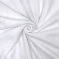 Ткань Флис Двусторонний 280 гр/м2 (Ширина 150см), цвет Белый (на отрез) в Мурманске