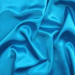 Ткань Атлас-сатин ЛЮКС (Ширина 150см), цвет Голубой (на отрез) в Мурманске