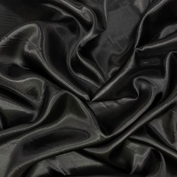 Ткань Атлас-сатин (Ширина 150см), цвет Черный (на отрез) в Мурманске