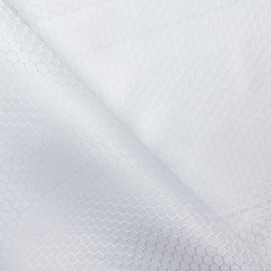 Ткань Oxford 300D PU Рип-Стоп СОТЫ, цвет Белый (на отрез) в Мурманске
