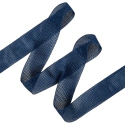 Окантовочная лента-бейка, цвет Синий 22мм (на отрез) в Мурманске
