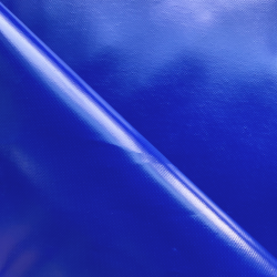 Ткань ПВХ 450 гр/м2 (Ширина 1,6м), цвет Синий (на отрез) в Мурманске