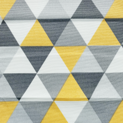 Интерьерная ткань Дак (DUCK) (ширина 1,8м), принт &quot;Треугольники&quot; (на отрез) в Мурманске