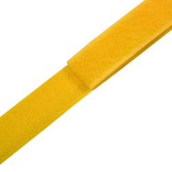 Контактная лента 25мм цвет Жёлтый (велькро-липучка, на отрез) в Мурманске