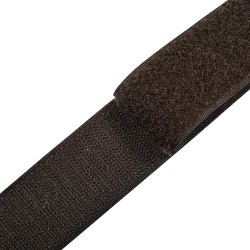 Контактная лента 40мм (38мм) цвет Тёмно-Коричневый (велькро-липучка, на отрез)  в Мурманске