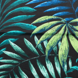 Интерьерная ткань Дак (DUCK) (ширина 1,8м), принт &quot;Тропические листья&quot; (на отрез) в Мурманске