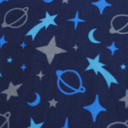 Ткань Флис Двусторонний 240 гр/м2 (Ширина 150см), синий космос в Мурманске