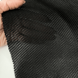 Сетка 3D трехслойная Air mesh 165 гр/м2 (Ширина 150см), цвет Черный (на отрез) в Мурманске